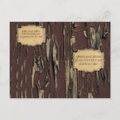 オールドウッドカントリーシック日付を保存 案内ポストカード (裏面)