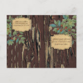 オールドウッドカントリーシック日付を保存 案内ポストカード (裏面)