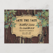 オールドウッドカントリーシック日付を保存 案内ポストカード (正面)
