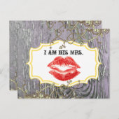 オールドウッドカントリー渦巻形のシックつる植物私は彼のミセス。 ポストカード (正面/裏面)