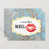 オールドウッドカントリー渦巻形のシックつる植物私は彼のミセス。 ポストカード (正面/裏面)