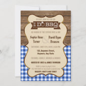 オールドウッドギンガム I DO BBQ 婚約パーティー招待状 招待状 (正面)