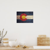 オールドウッドコロラド州旗 ポスター (キッチン)