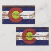 オールドウッドコロラド州旗 名刺 (正面/裏面)