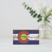 オールドウッドコロラド州旗 名刺 (スタンド正面)