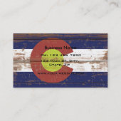 オールドウッドコロラド州旗 名刺 (裏面)