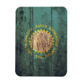 オールドウッドサウスダコタ国旗 マグネット (縦)