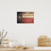 オールドウッドテキサス州国旗 ポスター (キッチン)