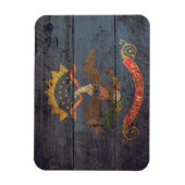 オールドウッドノースダコタ国旗; マグネット (縦)