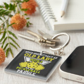 オールドウーマンラブPickleball Sportおもしろい, Pickleball キーホルダー (正面右)