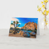 オールドウーマンロック-ジョシュアツリー国立公園 カード (黄色い花)