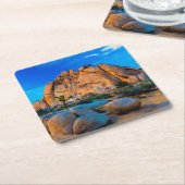 オールドウーマンロック-ジョシュアツリー国立公園 スクエアペーパーコースター (アングル)