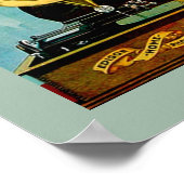 オールドエジソンフォノグラフシリンダ記録選手Ad ポスター (角)