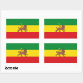 オールドエチオピア国旗 長方形シール (シート)