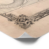 オールドエルクハートINマップ(1874)ヴィンテージオールドハートシティ ポスター (角)