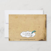 オールドエレガファッションドンスパーチメントウェディングレセプション 招待状 (裏面)