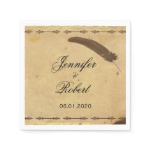 オールドエレガンスファッションドパーチメントウィークルウェッディン