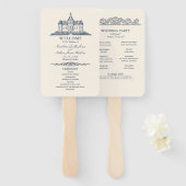 オールドエレガントシャトーマナー結婚式 プログラム ハンドファン (正面&裏面)