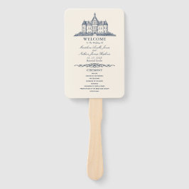 オールドエレガントシャトーマナー結婚式 プログラム ハンドファン