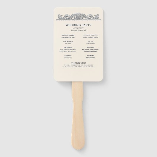 オールドエレガントシャトーマナー結婚式 プログラム ハンドファン (裏面)