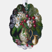 オールドオランダマスタースタイルクリスマスフローラ オーナメントカード (左)