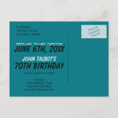 オールドオルガン70th誕生日パーティー日付を保存 案内ポストカード (裏面)