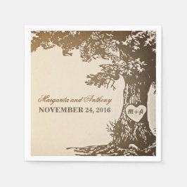 オールドオークツリーヴィンテージ紙 スタンダードカクテルナプキン