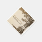 オールドオークツリーヴィンテージ紙 スタンダードカクテルナプキン (角)