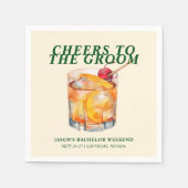 オールドカクテルファッションド学士週末 スタンダードカクテルナプキン (正面)