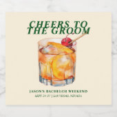 オールドカクテルファッションド学士週末 ビールラベル (シングルラベル)