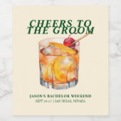 オールドカクテルファッションド学士週末 ワインラベル (シングルラベル)