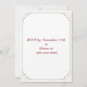 オールドカファッションドロラーズクリスマスガラパーティの招待状 招待状 (裏面)