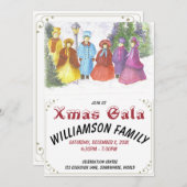 オールドカファッションドロラーズクリスマスガラパーティの招待状 招待状 (正面/裏面)