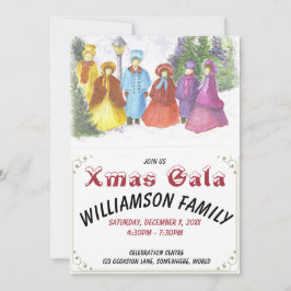 オールドカファッションドロラーズクリスマスガラパーティの招待状 招待状