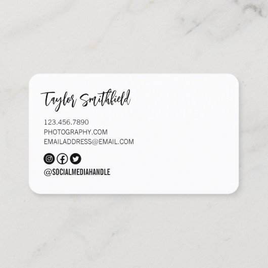 オールドカメラ写真用名刺 名刺 (裏面)