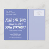 オールドカメラ50th誕生日パーティー日付を保存2 案内ポストカード (裏面)