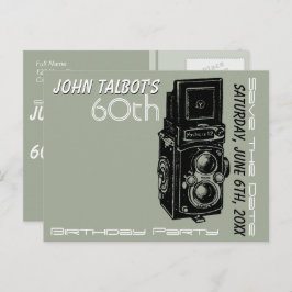 オールドカメラ60th誕生日パーティー日付を保存1 案内ポストカード