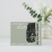 オールドカメラ60th誕生日パーティー日付を保存1 案内ポストカード (スタンド正面)