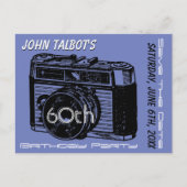 オールドカメラ60th誕生日パーティー日付を保存2 案内ポストカード (正面)