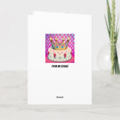 オールドカラフルクイーンおもしろいゲイ誕生日 カード (裏面)