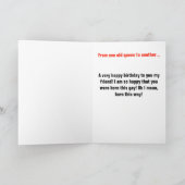 オールドカラフルクイーンゲイハッピーバースデー カード (内部)