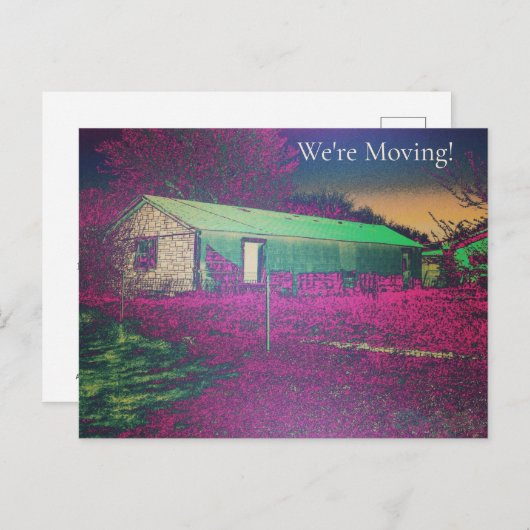 オールドカラフルハウスアート発表を行う ポストカード (正面/裏面)