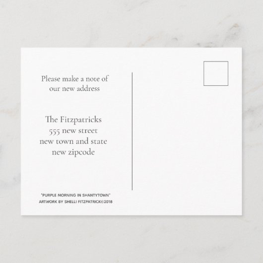 オールドカラフルハウスアート発表を行う ポストカード (裏面)