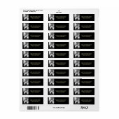 オールドカントリーチャーチ差出人住所、白黒 ラベル (フルシート)