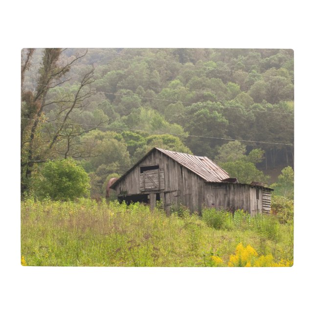 オールドカントリーバーン写真 メタルプリント (正面)