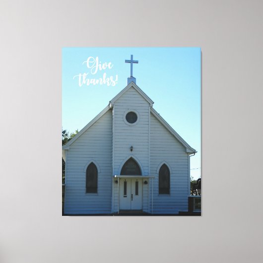 オールドカントリー教会の感謝祭 キャンバスプリント (正面)