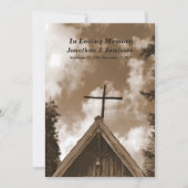 オールドカントリー教会セピア記念礼拝招待状 招待状 (正面)