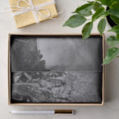 オールドカントリー素朴バーンブラックアンドホワイトヴィンテージ 薄葉紙 (ギフト)