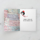 オールドカーオンロードマップ90誕生日 カード (内部)