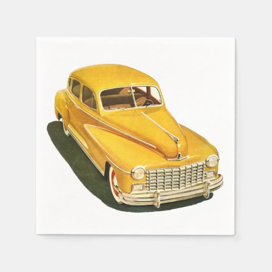 オールドカー紙ナプキンス スタンダードカクテルナプキン (正面)